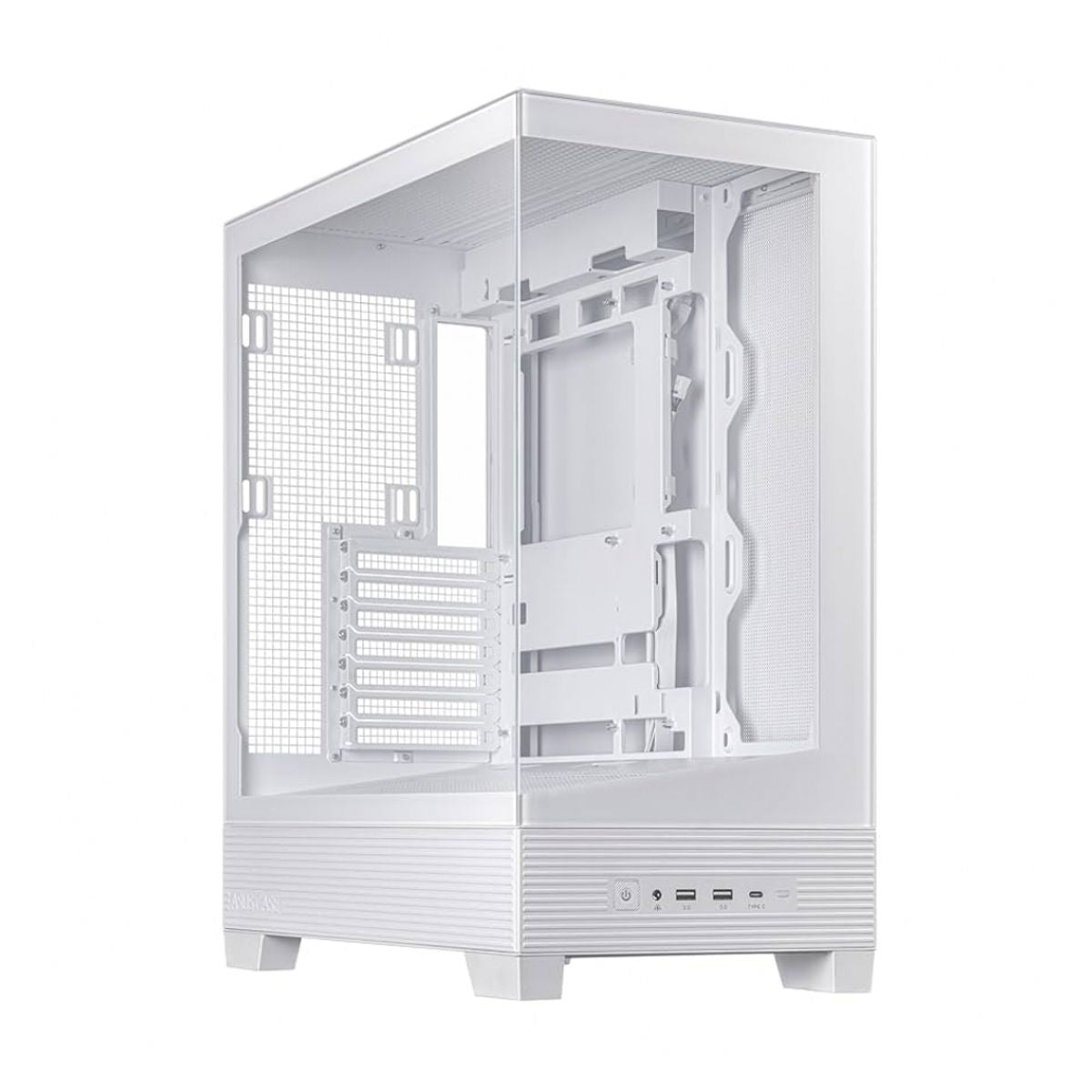 GABINETE ASUS (A31 TG WHITE) BLANCO, VIDRIO TEMPLADO,SOPORTA BTF, MT, S/FUENTE