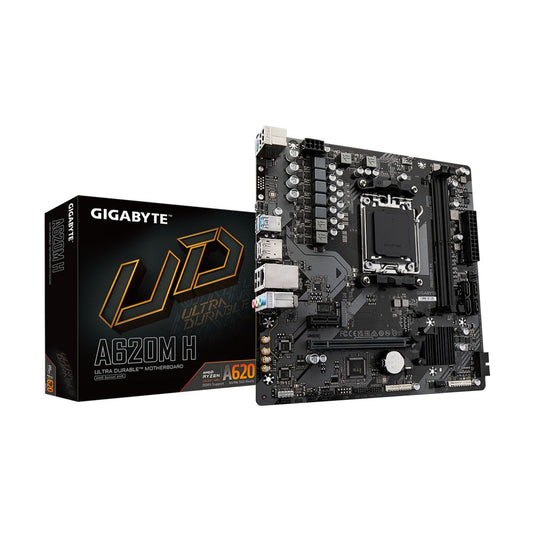 Tarjeta Madre Gigabyte Micro-ATX A620M H, S-AM5, AMD A620, 2*DDR5 6400MHZ, HDMI/DP para AMD