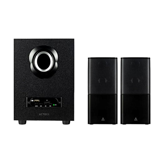 BOCINAS 2.1 ACTECK (AC-922067) S60,11 W RMS,BLUETOOTH,USB,LECTOR DE MEMORIA,USB,MICRO SD,NEGRO