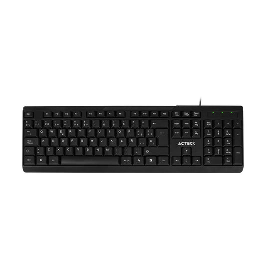 Teclado Estandar ACTECK Alambrico USB WINDOWS-LINUX Diseno Clasico Negro INSPIRE TA210 - 