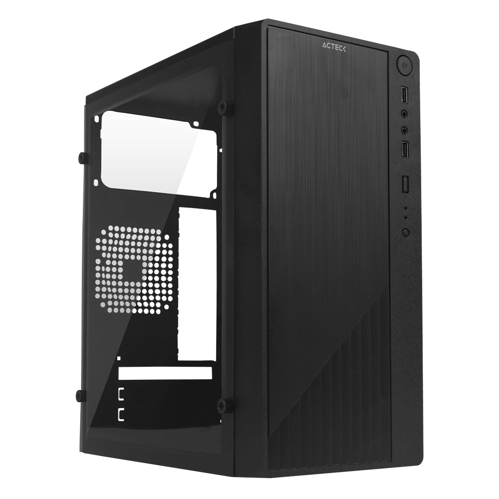 GABINETE ACTECK (AC-933063) KIOTO GC220 MICRO ATX,MINI ITX,FUENTE 500W,2*USB 2.0,PANEL ACRILICO