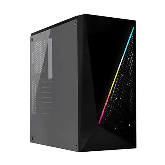 GABINETE ACTECK (AC-933070) KIOTO GC460,MICRO ATX,FUENTE 500W,2*USB 2.0,1*USB 3.0,RGB,PANEL ACRILIC