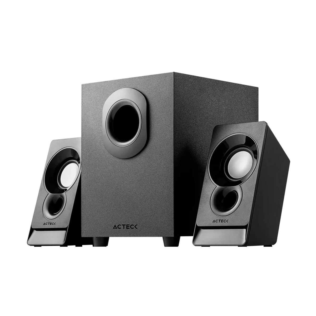 BOCINAS ACTECK (AC-935241) ELANT AS470,ALTAVOCES 6W RMS,SUBWOFER 5W RMS,AUX 3.5,2.1 CANALES,NEGRO