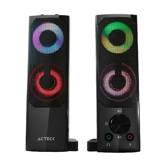 BOCINAS ACTECK (AC-935258) ELANT BRICK AS450,6W RMS,AUX 3.5,ALIMENTACION USB,2.0 CANALES,NEGRO