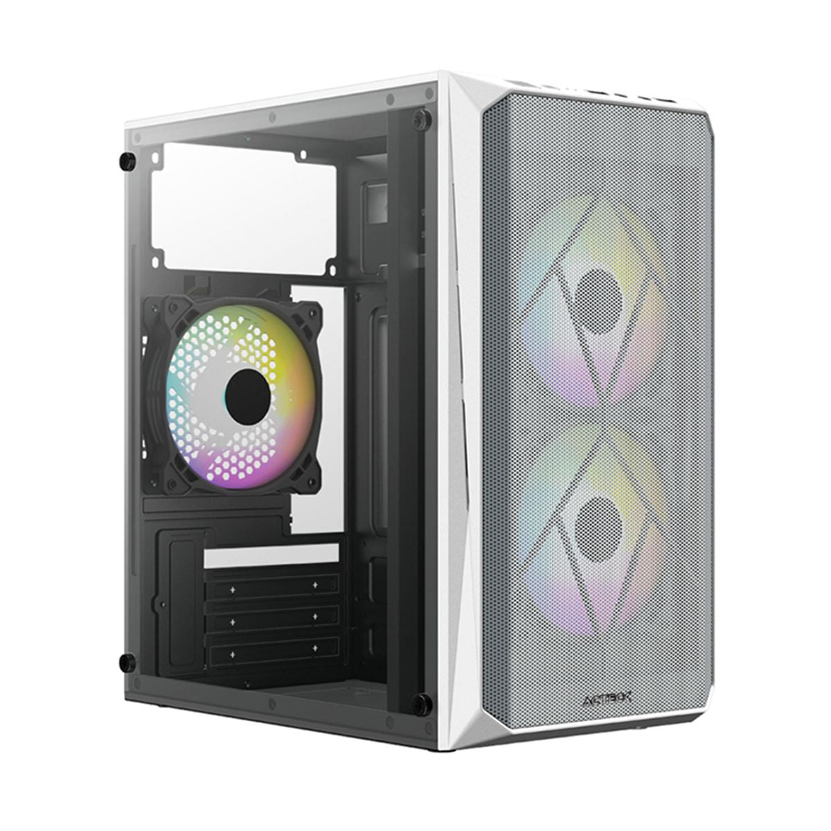 Gabinete ACTECK Doom GI630 - Micro-Tower, PC, micro ATX, Mini-ATX, Blanco, 500 W