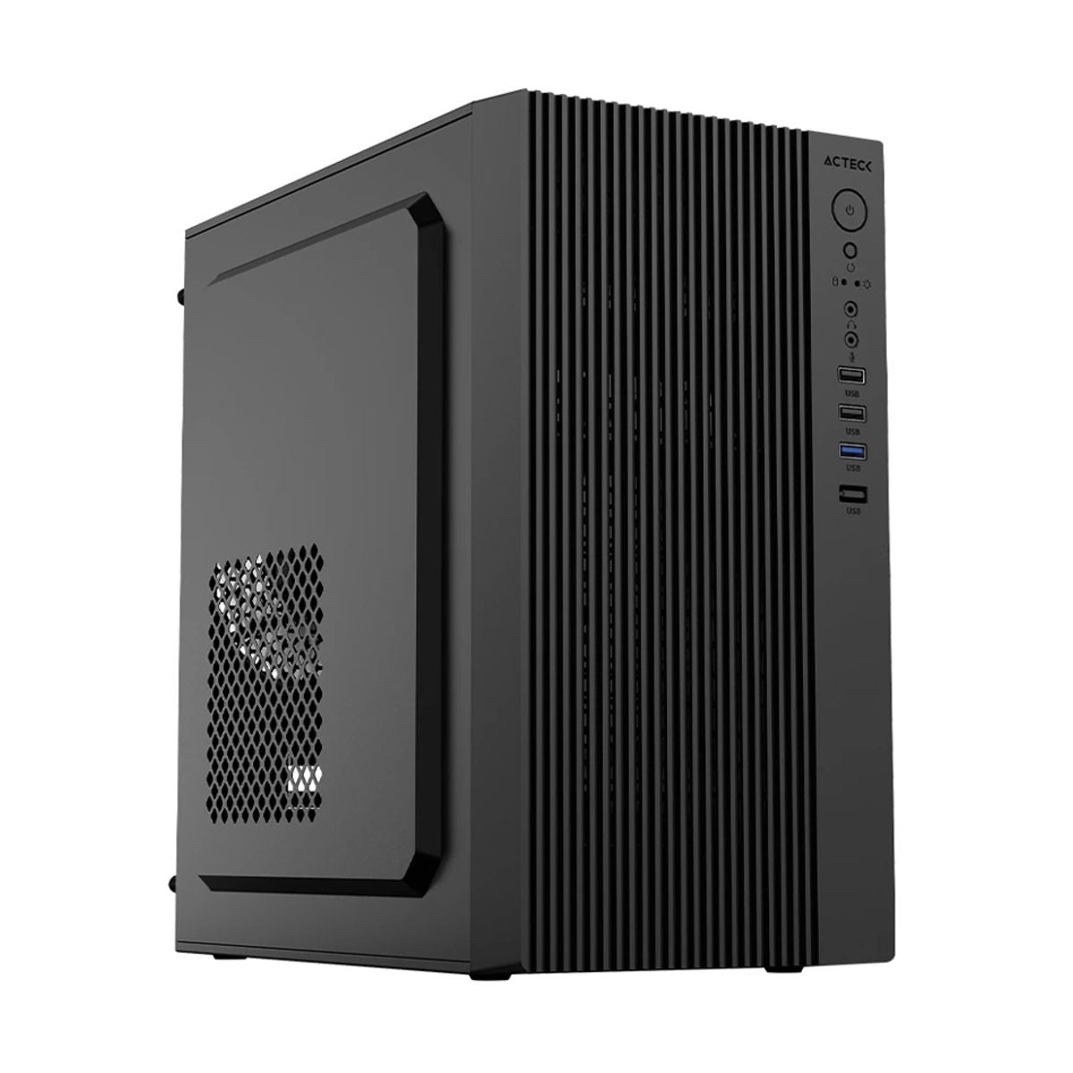 GABINETE ACTECK (AC-939263) ZENITH GI656,MICRO ATX,FUENTE 500W,1*USB 3.0,FULL METALICO,NEGRO