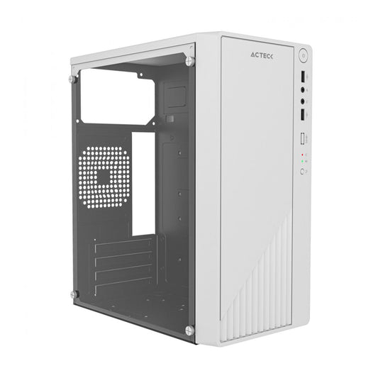GABINETE ACTECK (AC-939522) KIOTO GC220 MICRO ATX,FUENTE 500W,2*USB 2.0,PANEL ACRILICO,BLANCO