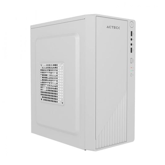 GABINETE ACTECK (AC-939546) KIOTO GC220F,MICRO ATX,FUENTE 500W,2*USB 2.0,BLANCO
