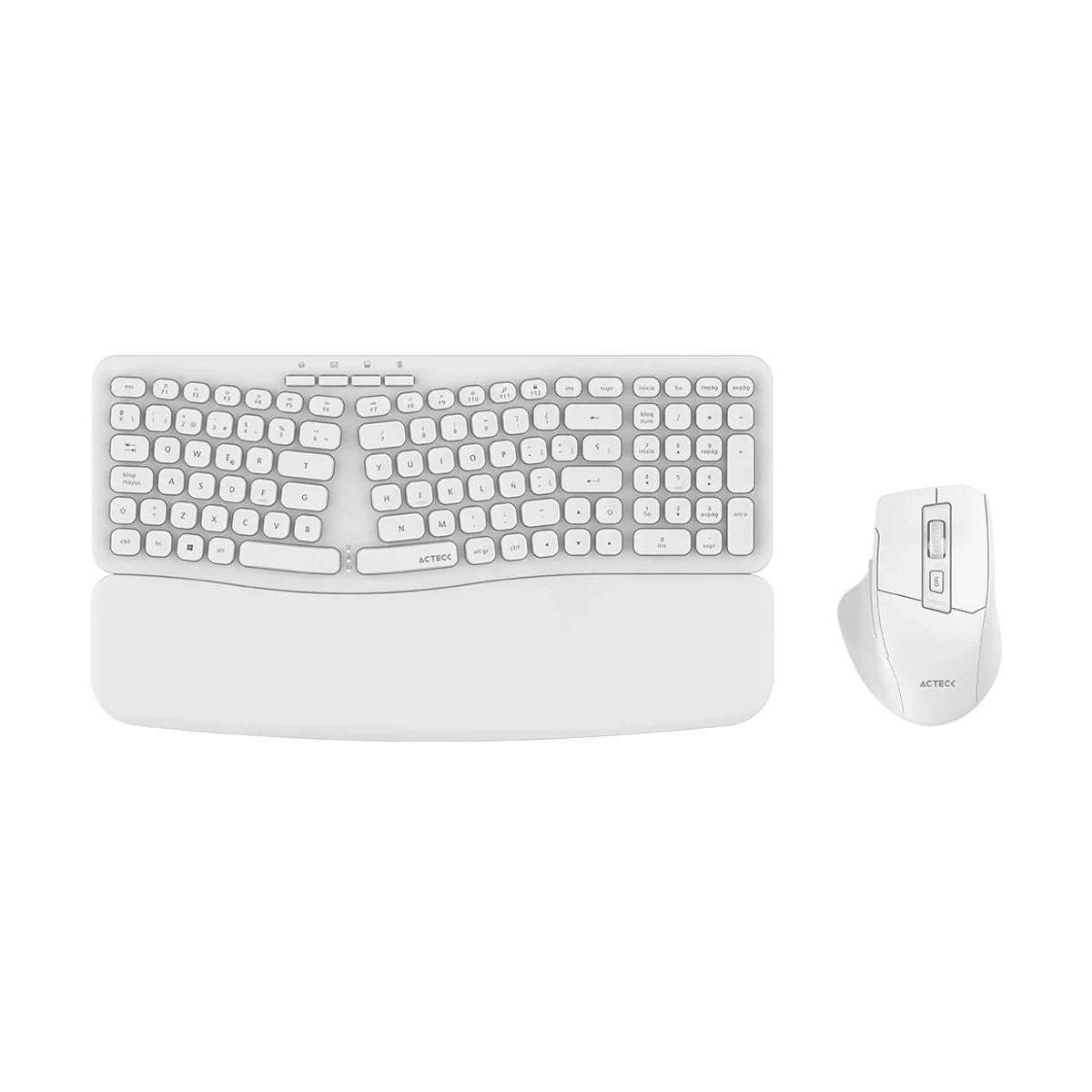 KIT TECLADO Y MOUSE INALAMBRICO ACTECK (AC-939874) ULTRA CONFORT MK650,USB RF,100 TEC,1600 DPI,BLANC