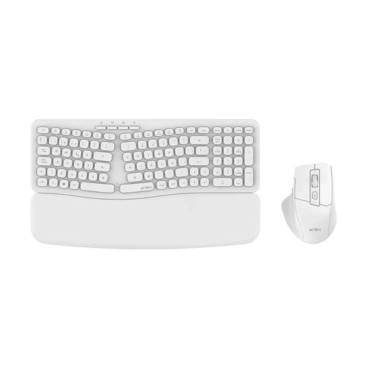 KIT TECLADO Y MOUSE INALAMBRICO ACTECK (AC-939874) ULTRA CONFORT MK650,USB RF,100 TEC,1600 DPI,BLANC