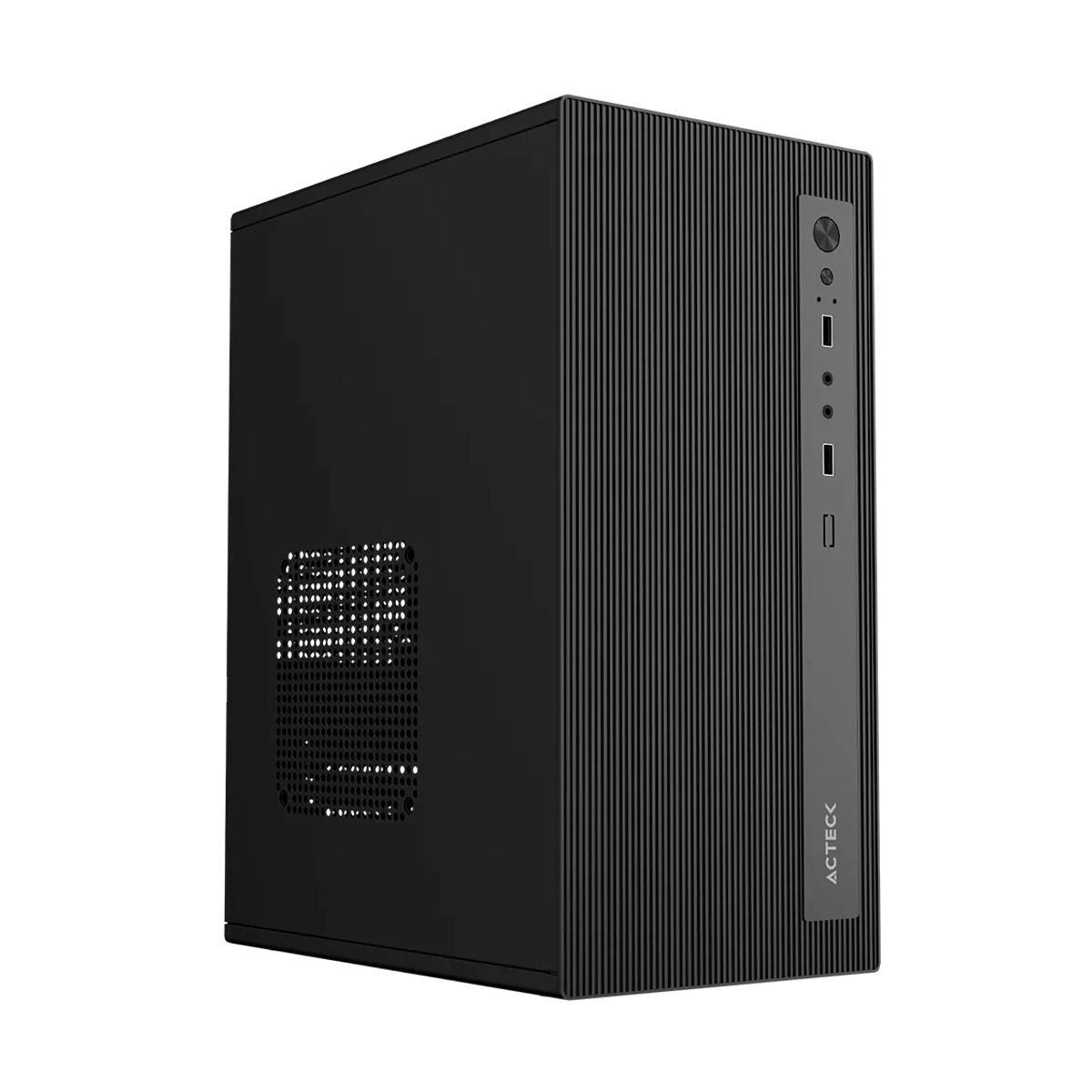 GABINETE ACTECK(AC-943802)ZARETH GI210F,M-ATX,FUENTE 500W,2*USB A 2.0,FULL METALICO+FRENTE SOLIDO,NEGRO
