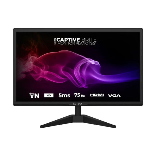 MONITOR 18.5" ACTECK (AC-944526) CAPTIVE BRITE CB185,1366*768,60HZ,HD,5MS,NEGRO