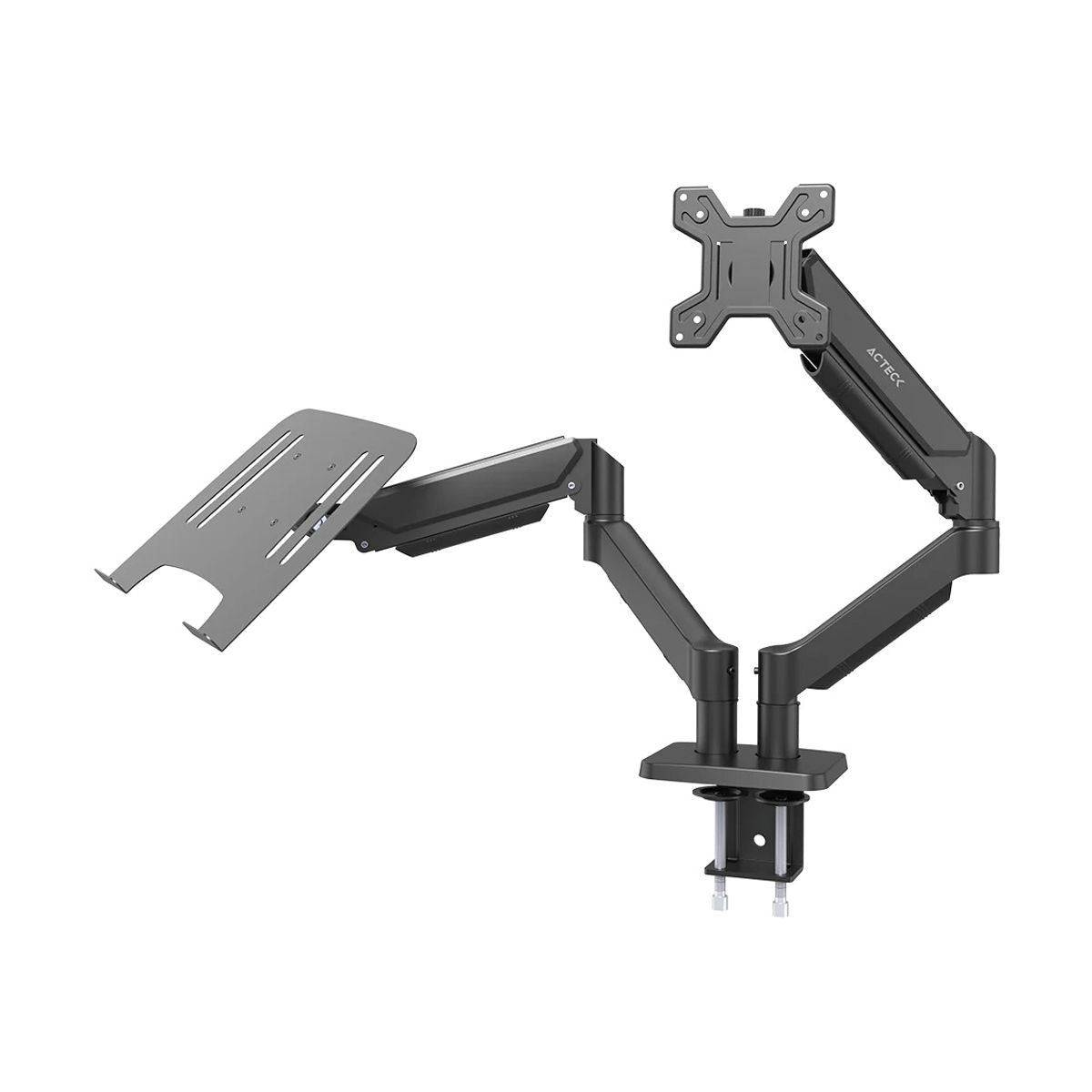 Soporte 2 en 1 ENFORCE MOTION SM729 ACTECK  Soporte para Monitor y Laptop 2 en 1 para  Escritorio con C-Clamp - 