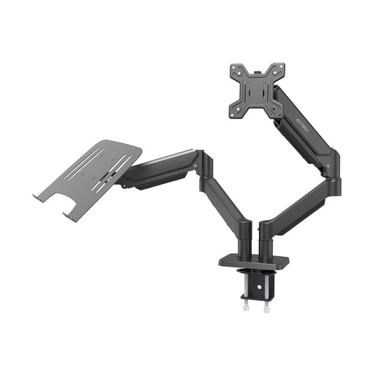Soporte 2 en 1 ENFORCE MOTION SM729 ACTECK  Soporte para Monitor y Laptop 2 en 1 para  Escritorio con C-Clamp - 