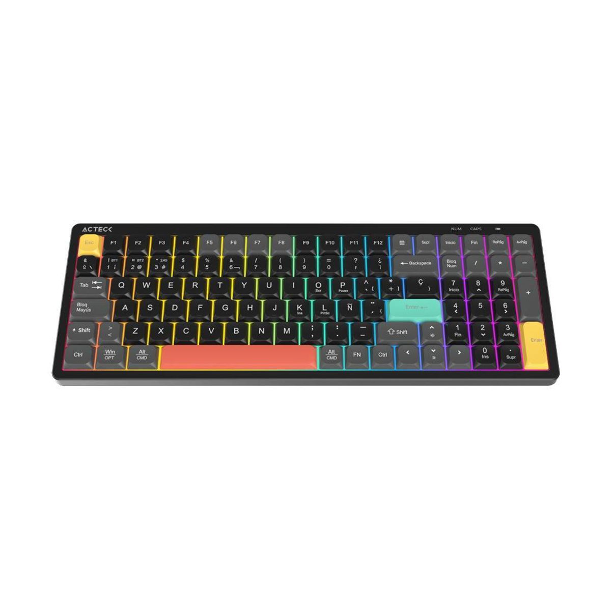 Teclado inalambrico 2.4ghz TECHNO CORE TI780 ACTECK Conectividad Bluetooth 5.0 - 