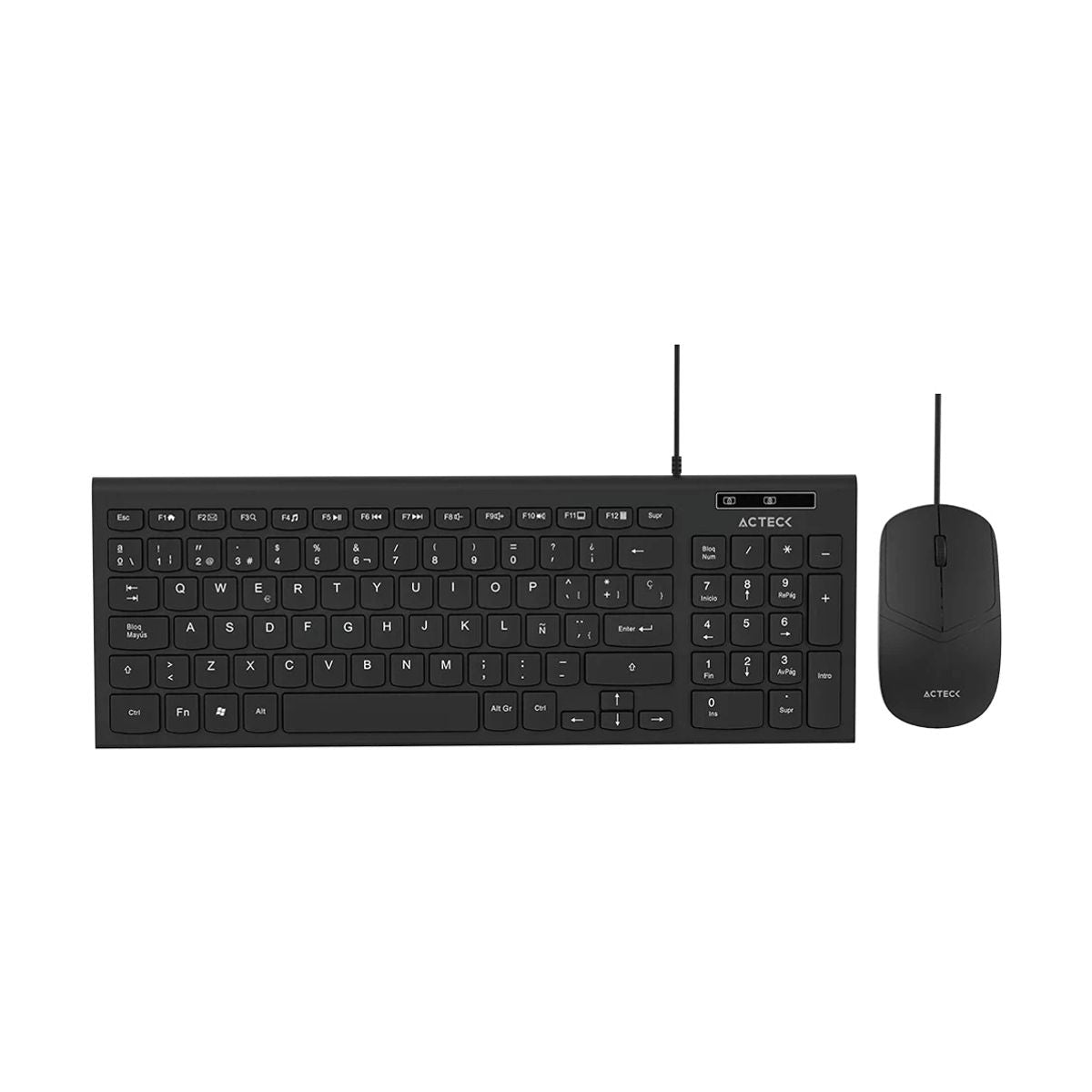 KIT TECLADO Y MOUSE ALAMBRICO ACTECK(AC-945936)CREATOR COMPACT MK235,CLASICO 96 TECLAS, MOUSE,NEGRO