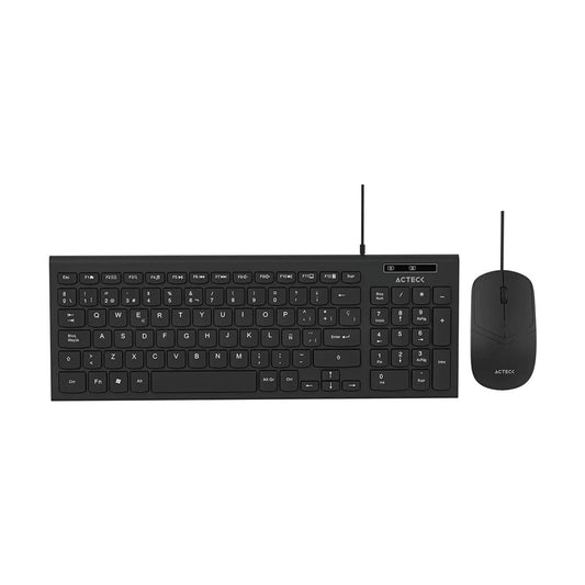KIT TECLADO Y MOUSE ALAMBRICO ACTECK(AC-945936)CREATOR COMPACT MK235,CLASICO 96 TECLAS, MOUSE,NEGRO