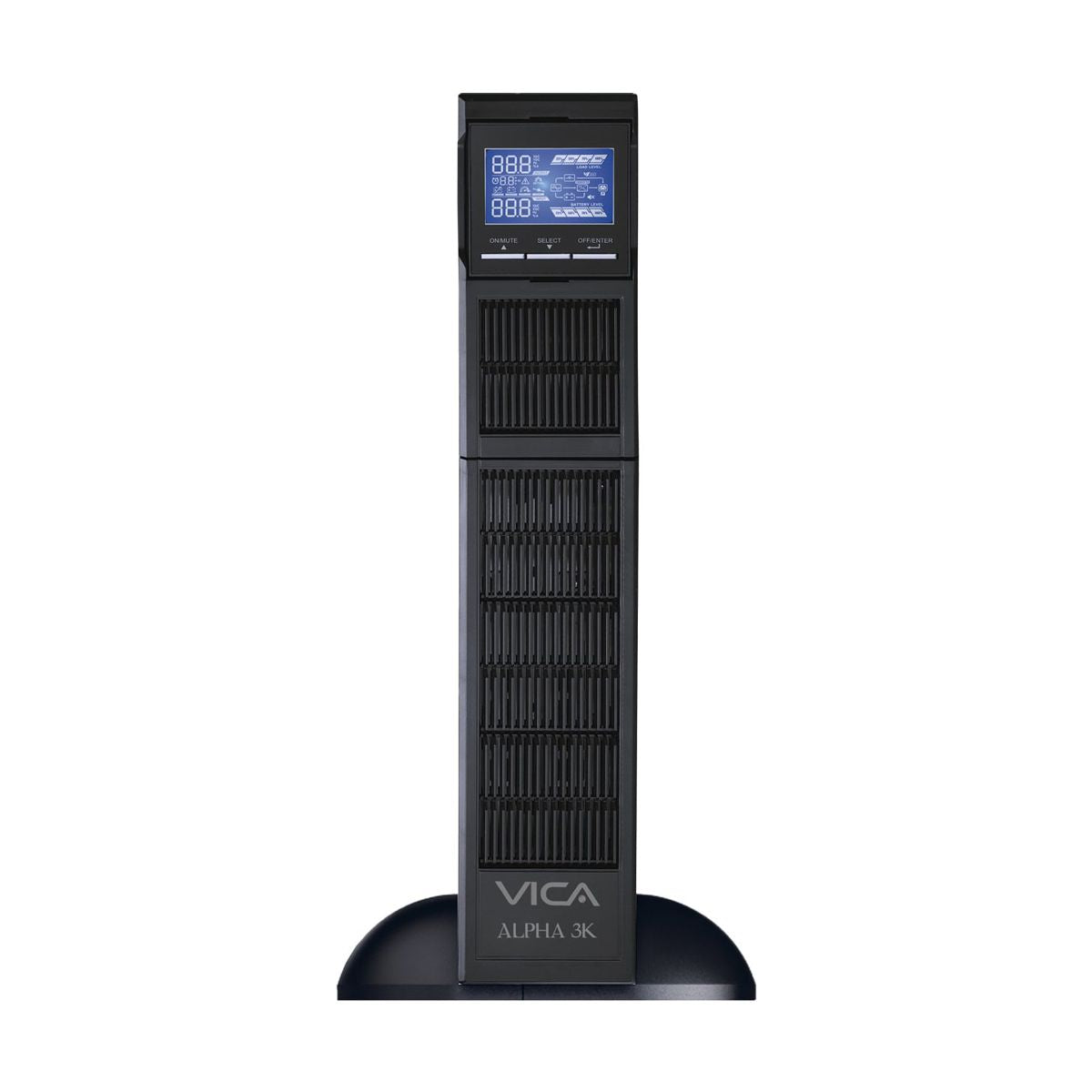 UPS Online doble Conversion Rack ALPHA 3K - 3000VA/3000W, 8 NEMA 5-15/20R protegidos, entrada NEMA L5-30P, 55/150Vca, salida 100/127Vca, 1 NEMA L5/30R