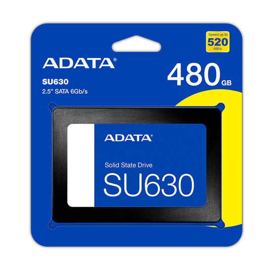 Unidad de Estado Solido ADATA SU630 SATAIII - 480GB. N.P. ASU630SS-480GQ-R