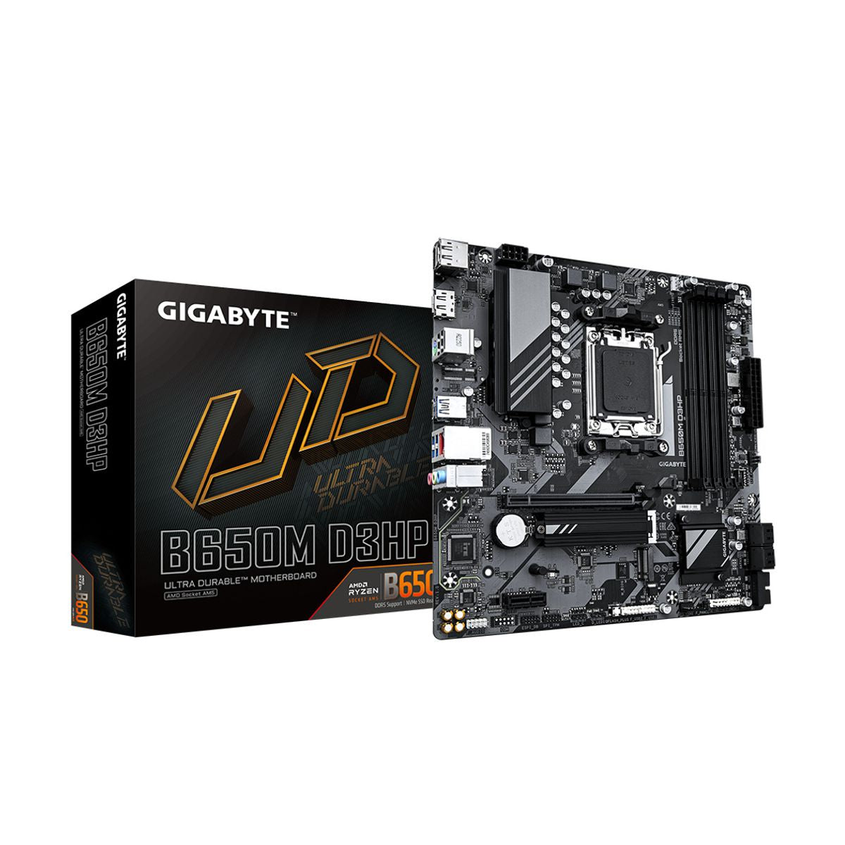 MOTHERBOARD GIGABYTE  (B650M D3HP) SOCKET AM5, 4*DDR5 7600MHZ, HDMI, DP, MICRO ATX