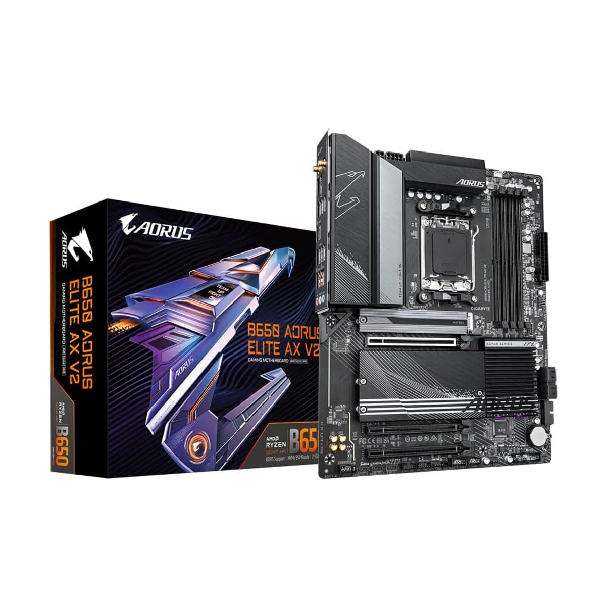 TARJETA MADRE GIGABYTE ATX B650 A ELITE AX V2 DDR5 - AM5, 64 GB, PARA AMD