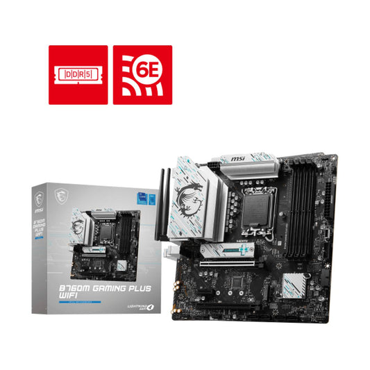 MOTHERBOARD MSI (B760M GAMING PLUS WIFI) SOCKET 1700, 4*DDR5 6800, 2*HDMI, 2*DP, 2*M.2, MICRO ATX