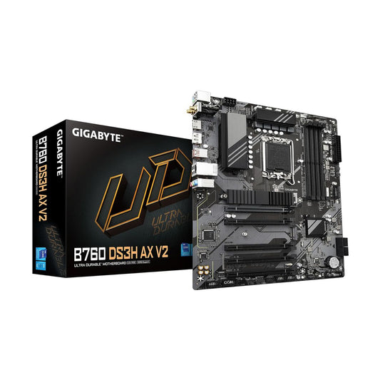 MOTHERBOARD GIGABYTE (B760 DS3H AX V2) SOCKET 1700,4*DDR5 4800MHZ,HDMI,DP,WIFI,BT 5.3,ATX