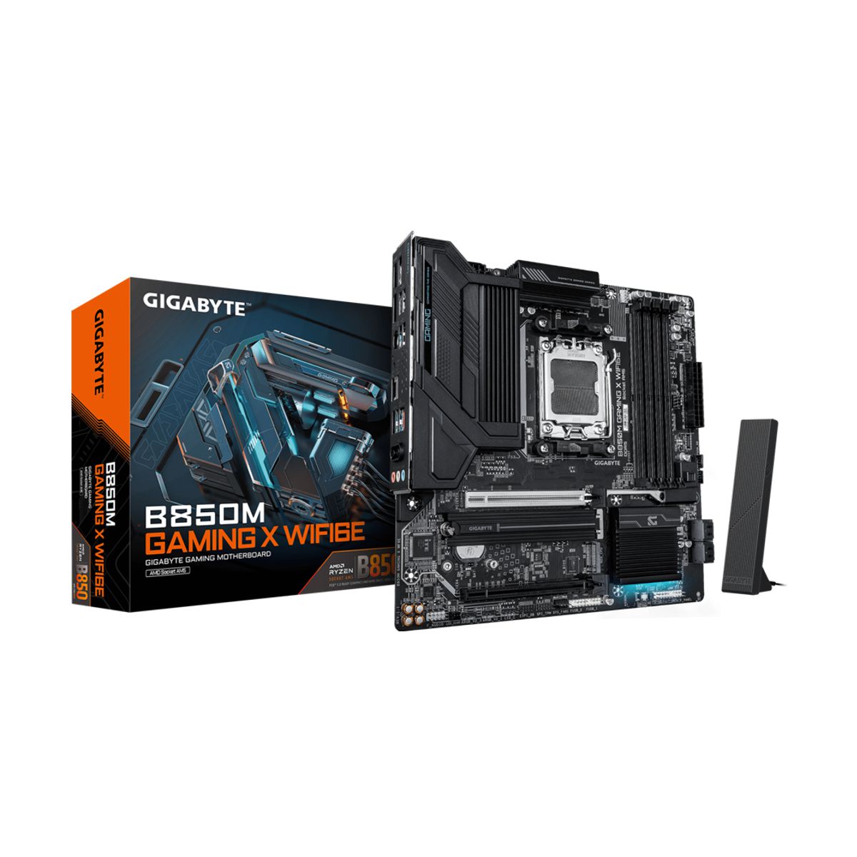 MOTHERBOARD GIGABYTE (B850M GAMING X WF6E) SOCKET AM5,4*DDR5 5200MHZ,HDMI,2*DP,WIFI,BT,ATX