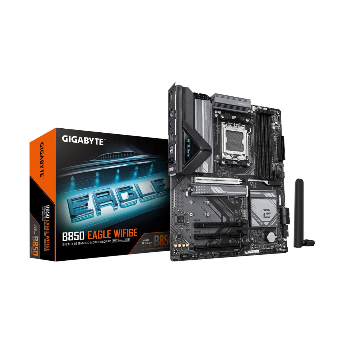 MOTHERBOARD GIGABYTE (B850 EAGLE WIFI6E) SOCKET AM5,4*DDR5 5200MHZ,HDMI,DP,WIFI6E,BT 5.3,ATX