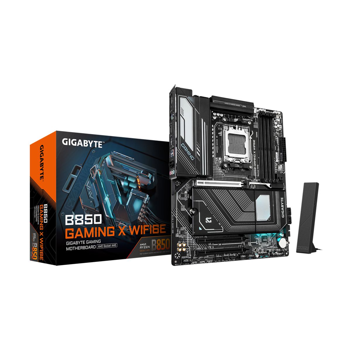 MOTHERBOARD GIGABYTE (B850 GAMING X WIFI6E) SOCKET AM5,4*DDR5 5200MHZ,HDMI,DP,WIFI6E,BT,ATX