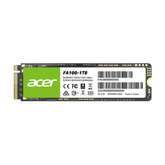 UNIDAD SSD M.2 ACER 1TB (BL.9BWWA.120) FA100, PCIE GEN3X4, 2280, 3300MB/S