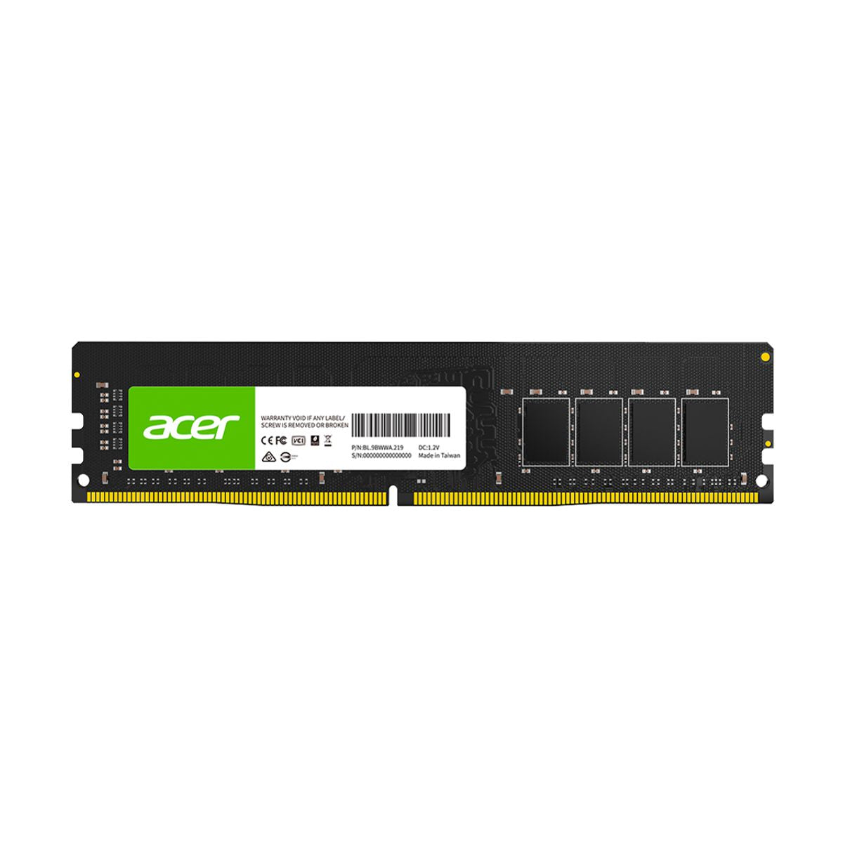 Memoria DDR4 ACER modelo UD100 de 8GB UDIMM 2666Mhz BL.9BWWA.221 - 