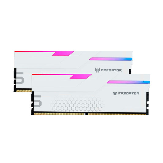 MEMORIA DIMM DDR5 PREDATOR (BL.9BWWR.405) HERMES, RGB, GAMING, 32GB (2X16GB), BLANCO, 7200 MTS, CL34