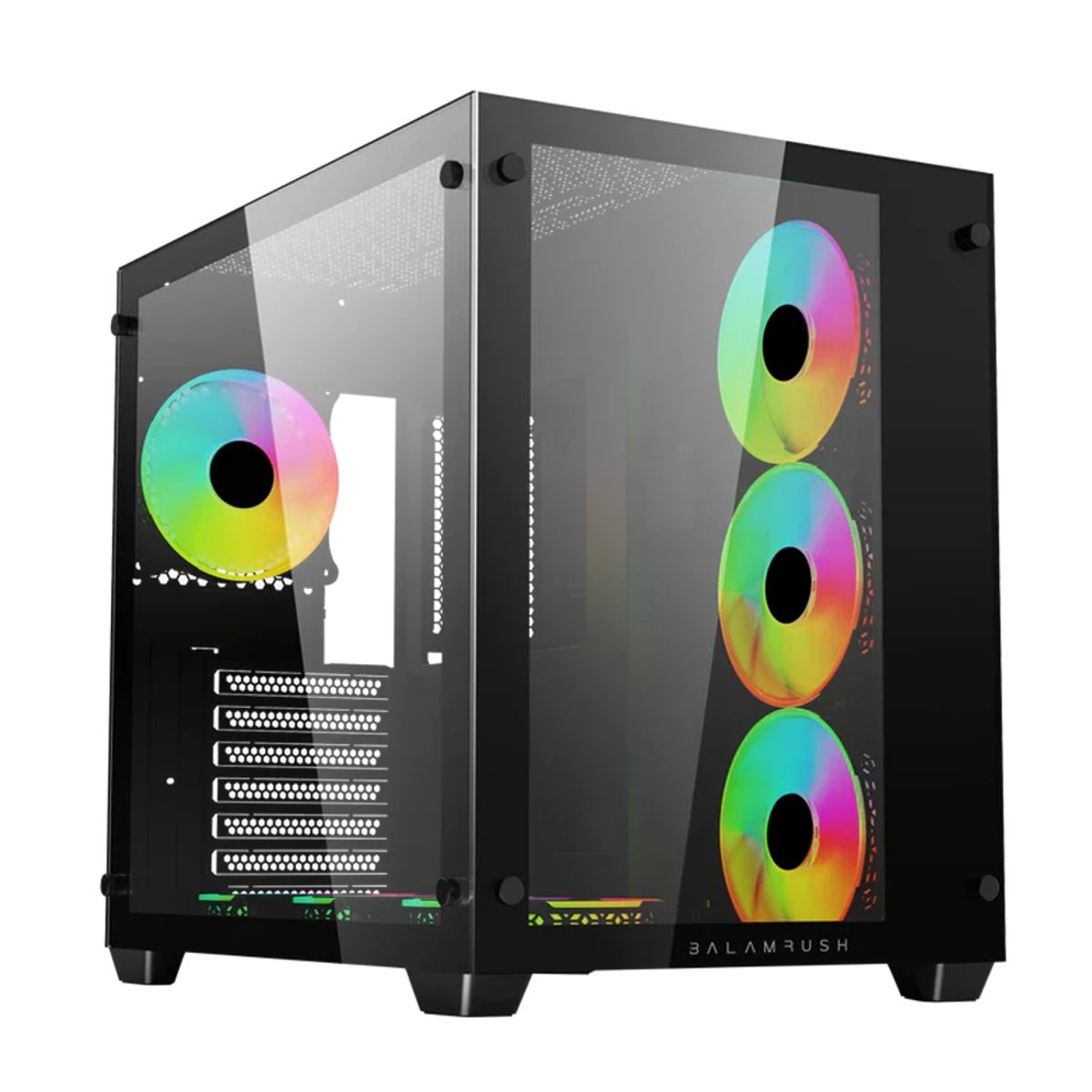GABINETE BALAM RUSH (BR-935944) TANK PRO GM930,MICRO ATX,2*USB 3.0,CRISTAL TEMP,NEGRO