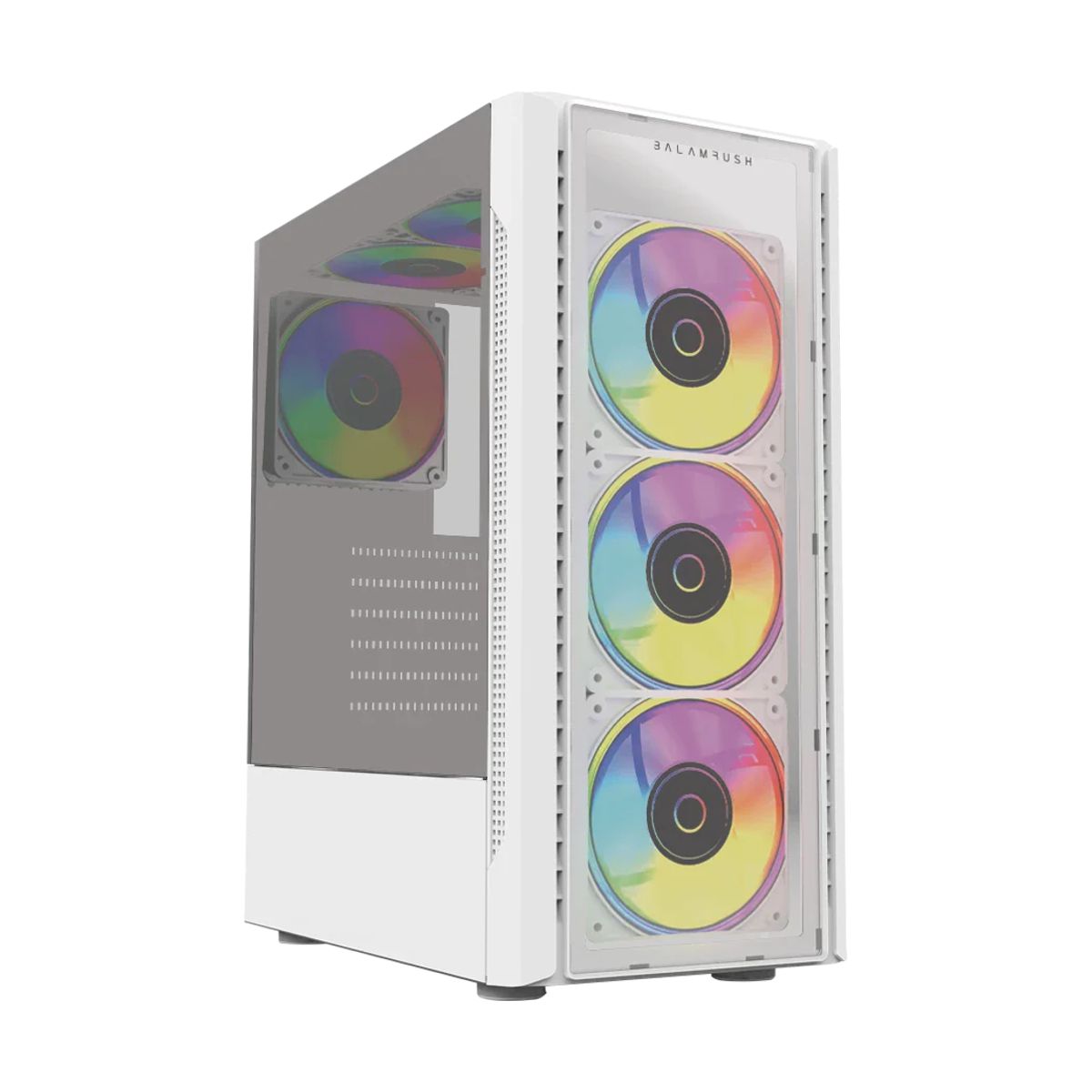 GABINETE BALAM RUSH(BR-935975)DRAGONFLY PERFORM CRYSTAL GM590CW,ATX,S/FUENTE,1 USB 3.0 A,3FAN,PANEL+FRENTE CRISTAL,NEGRO