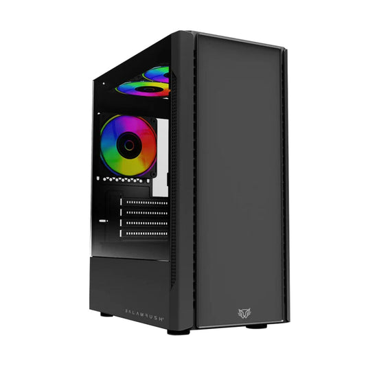 Balam Rush Br-936095 Gabinete Gamer Nyx Gi730 / Media Torre / Micro Atx, Mini Itx / Ventilador Rgb / Panel Cristal Templado, Metal / Negro
