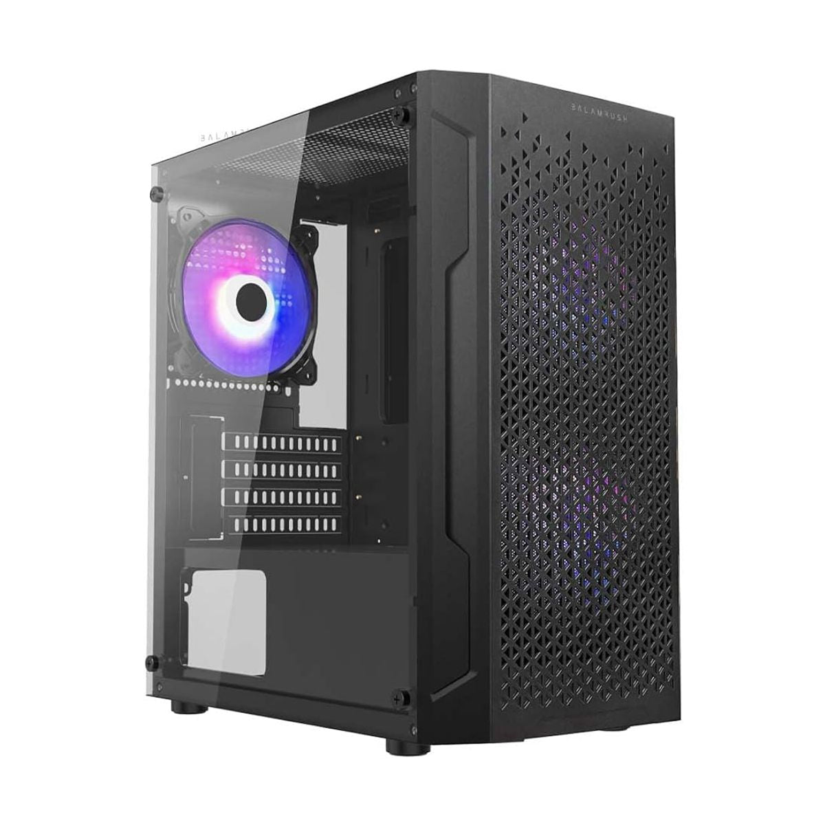 GABINETE BALAM RUSH (BR-936118) ARTIC GI725,MICRO ATX,1*USB 3.0,CRISTAL TEMP,NEGRO