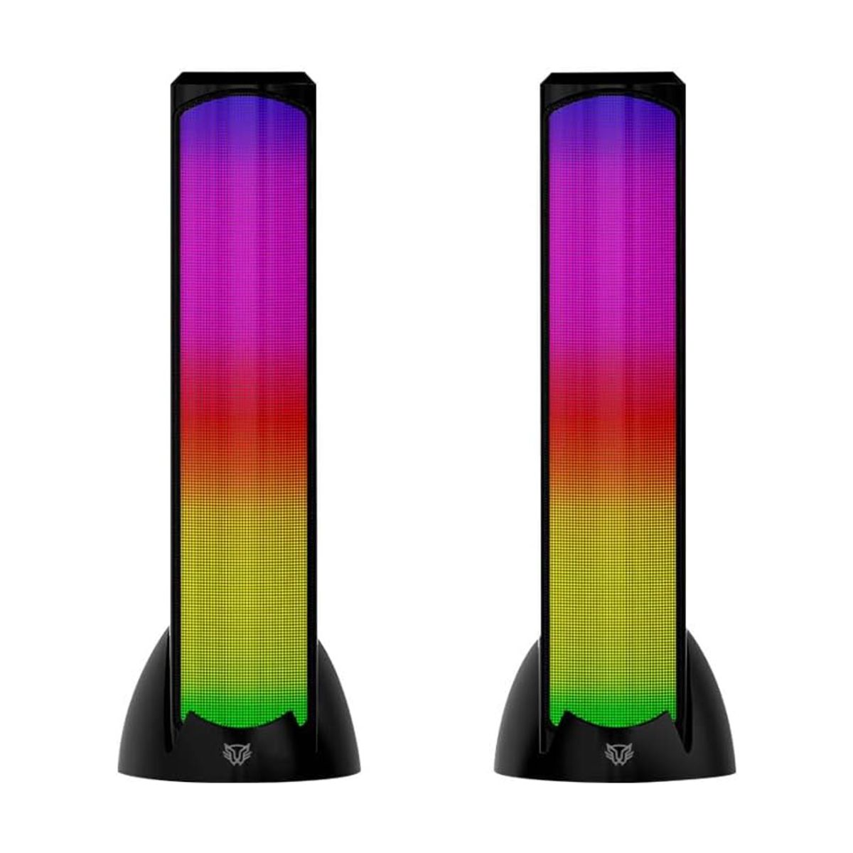 Bocinas 2.0 Gamer Glimm Tower BG575 Balam Rush Conexion Bluetooth/Auxiliar - iluminacion LED 3 modos, 10w RMS. Sonido estereo, Alimentacion 5 Vcc 1A, Tipo d