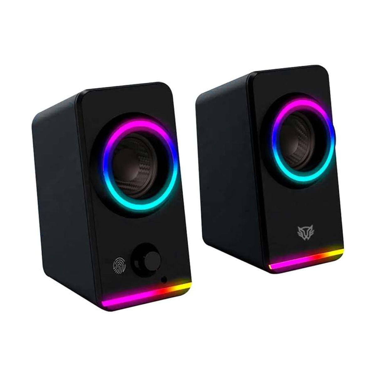 BOCINAS BALAM RUSH (BR-936996) GLIMER STYLE BG565,10W RMS,RGB 3 MODOS,AUX,BT,2.0 CANALES,NEGRO