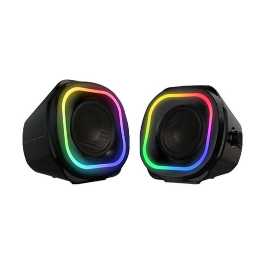 BOCINAS BALAM RUSH (BR-937016) GLIMER QUAD BG555,10W RMS,RGB 3 MODOS,AUX,BT,2.0 CANALES,NEGRO