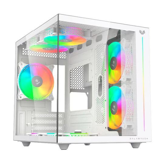 GABINETE BALAM RUSH (BR-937337) TANK PRO EVO GM955,MICRO ATX,USB 3.0,CRISTAL TEMP,BLANCO