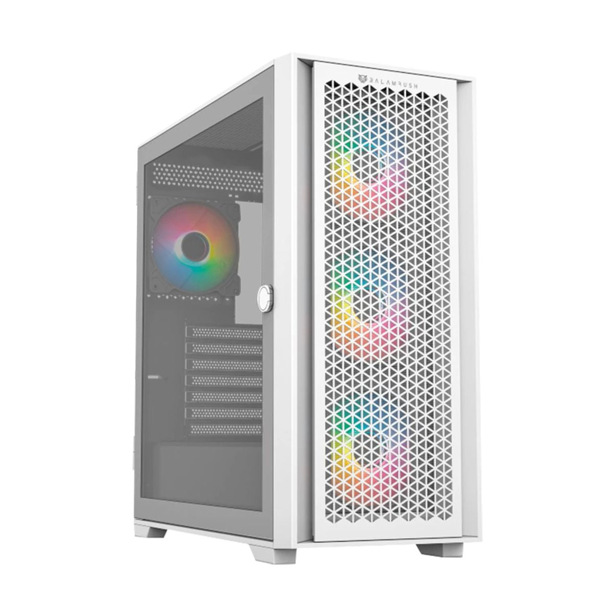 GABINETE BALAM RUSH (BR-938808) CARBONO TWIN MATE 7000,ATX,1*USB 3.0,DOBLE PANEL,4 FAN,BLANCO