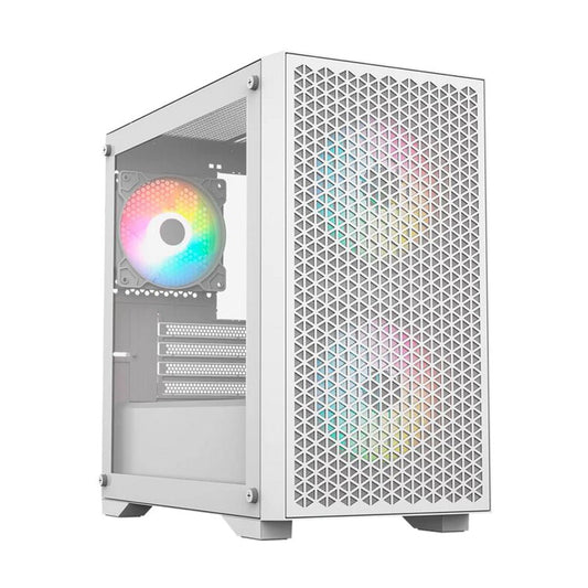GABINETE BALAM RUSH (BR-938860) CARBONO AIRCOOL 4000A,MICRO ATX,1*USB 3.0,PANEL MESH,3 FAN,BLANCO