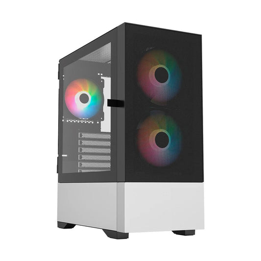 GABINETE BALAM RUSH (BR-938914) NITROX AIRCOOL 5500 ABW,ATX,1*USB 3.0,FRENTE MALLA,BLANCO