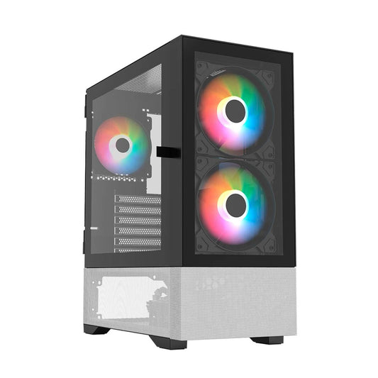 GABINETE BALAM RUSH (BR-938921) NITROX CRYSTAL 5500 CBW,ATX,1*USB 3.0,FRENTE CRISTAL,BLANCO