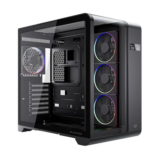 GABINETE BALAM RUSH (BR-941594) TANK EXPERT CURVE 7400,ATX,1*USB-C,CRISTAL TEMP,1 FAN,DISPLAY,NEGRO