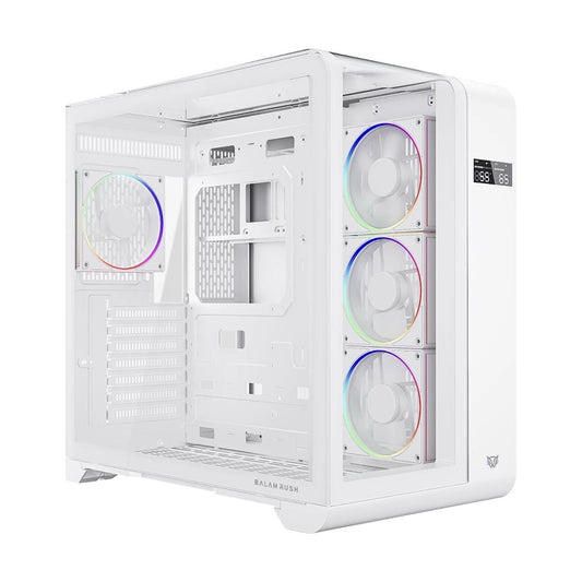 GABINETE BALAM RUSH (BR-941600) TANK EXPERT CURVE 7400,ATX,1*USB-C,CRISTAL TEMP,1 FAN,DISPLAY,BLANCO