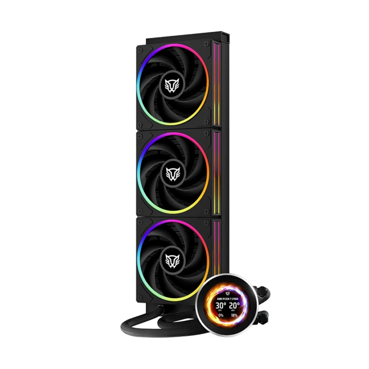 VENTILADOR P/CPU BALAM RUSH (BR-941808) HYDROX EXPERT LEVEL HYX40,120MM,3 FAN,ARGB,HIDRODIMANICO, NEGRO