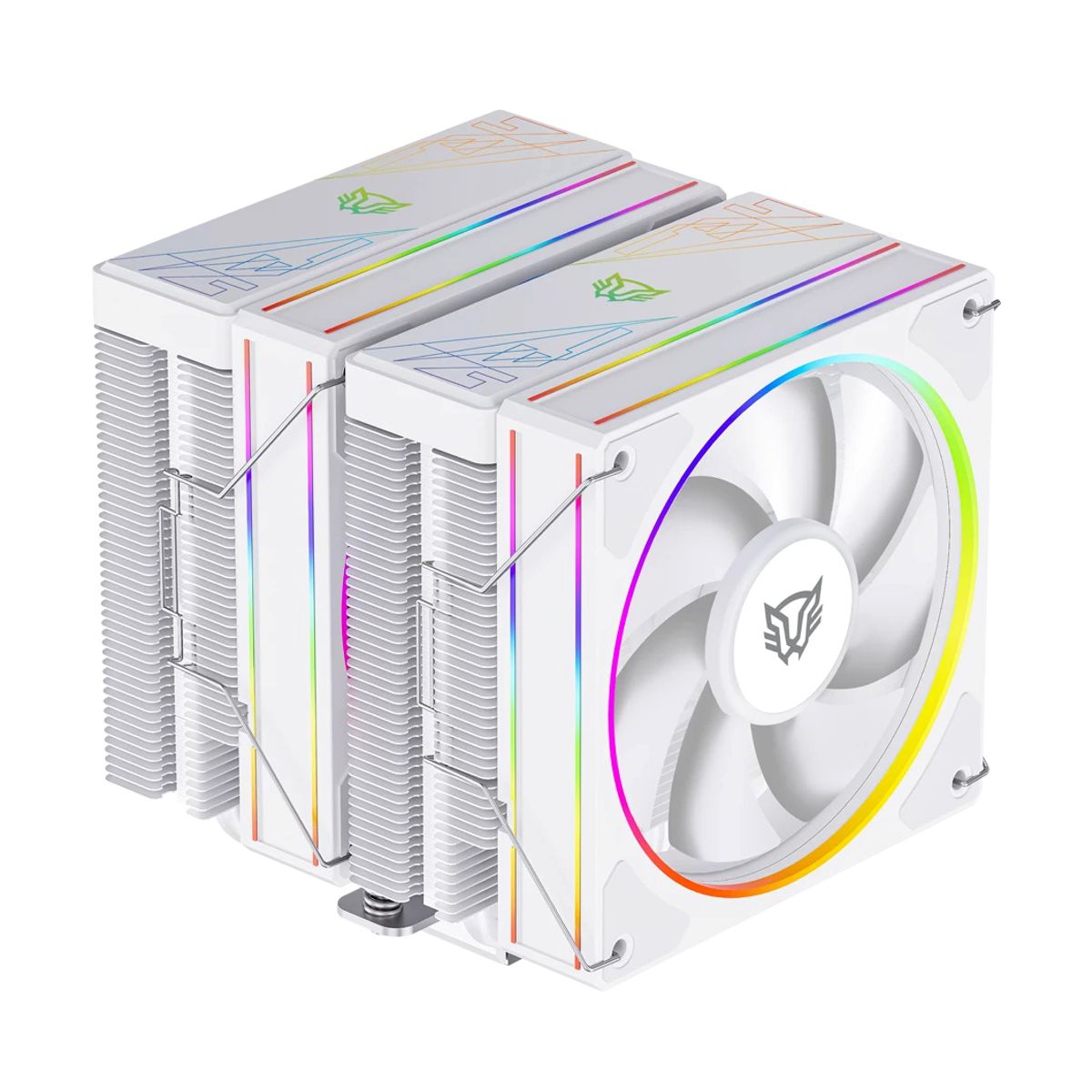 VENTILADOR P/CPU BALAM RUSH(BR-942010)HELIUX PRO HEX70,RGB,6 PIPAS,TDP 270W,AMD/INTEL,2*FAN 120MM,PWN 4 PIN+ARGB 3 PIN,BLANCO