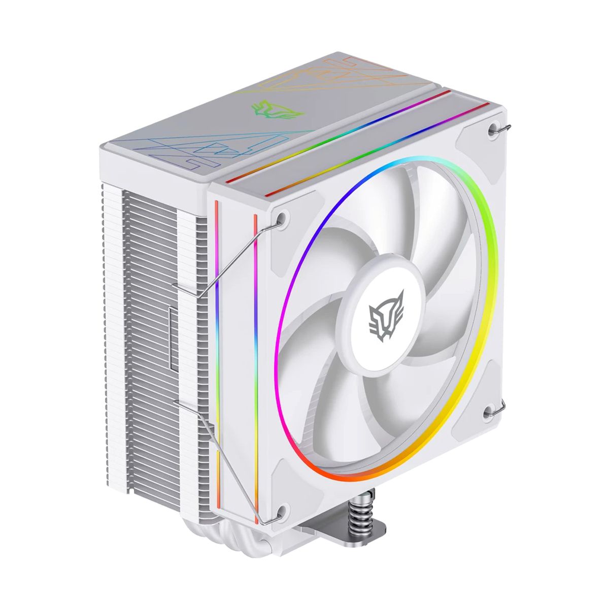 VENTILADOR P/CPU BALAM RUSH(BR-942058)HELIUX PRO HEX50,RGB,4 PIPAS,TDP 220W,AMD/INTEL,1*FAN 120MM,PWN 4 PIN+ARGB 3 PIN,BLANCO